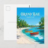 Grand Baie Openbaar Strand Mauritius Briefkaart (Voorkant / Achterkant)