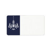 Grand Ballroom Adres Label in blauw (Voorkant)