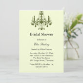 Grand Ballroom Bridal Shower Invitation (groen) Kaart (Staand voorkant)