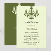 Grand Ballroom Bridal Shower Invitation (groen) Kaart (Voorkant / Achterkant)