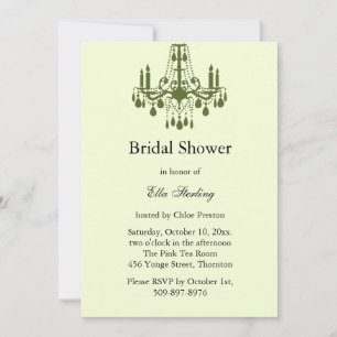 Grand Ballroom Bridal Shower Invitation (groen) Kaart