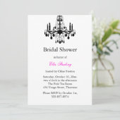 Grand Ballroom Bridal Shower Invitation (wit) Kaart (Staand voorkant)