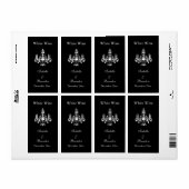Grand Ballroom Bruiloft Wijnlabel (zwart) Etiket (Full Sheet)