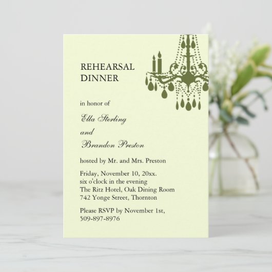 Grand Ballroom repesal diner (groen) Kaart (Staand voorkant)