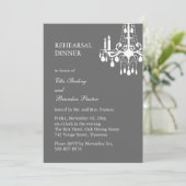 Grand Ballroom repesal Dinner Invitation (grijs) Kaart (Staand voorkant)