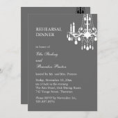 Grand Ballroom repesal Dinner Invitation (grijs) Kaart (Voorkant / Achterkant)
