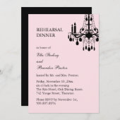 Grand Ballroom repesal Dinner Invite (roze) Kaart (Voorkant / Achterkant)