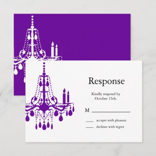 Grand Ballroom RSVP (paars) (Voorkant / Achterkant)