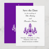 Grand Ballroom Save the Date (paars) (Voorkant / Achterkant)