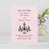 Grand Ballroom Save the Date (roze) (Staand voorkant)