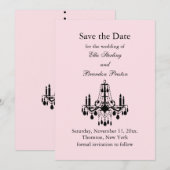 Grand Ballroom Save the Date (roze) (Voorkant / Achterkant)