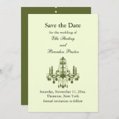 Grand Ballroom Sparen de Datum (groen) Save The Date (Voorkant / Achterkant)