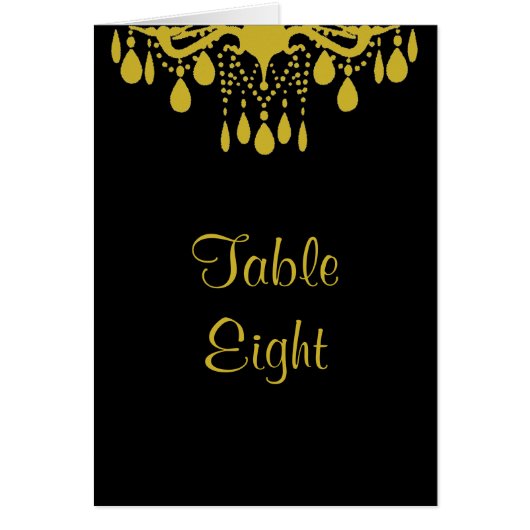 Grand Ballroom Table Number Card (gouden) (Voorkant)