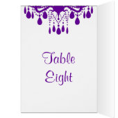 Grand Ballroom Table Number Card (paars) (Binnen (Links))