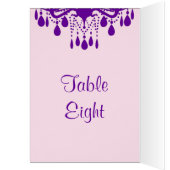 Grand Ballroom Table Number Card (paars) (Binnen (Links))