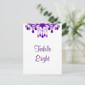 Grand Ballroom Table Number (paars) Briefkaart (Staand voorkant)