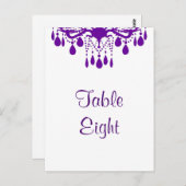 Grand Ballroom Table Number (paars) Briefkaart (Voorkant / Achterkant)