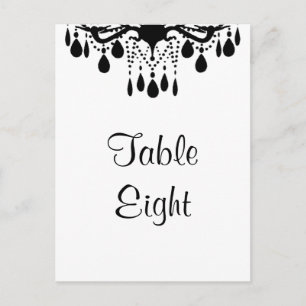 Grand Ballroom Table Number (wit) Briefkaart