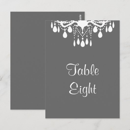 Grand Ballroom Tafelnummer (grijs) (Voorkant / Achterkant)