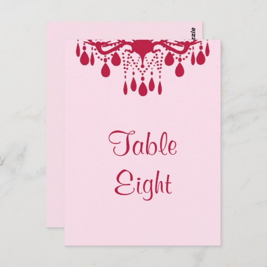 Grand Ballroom Tafelnummer (rood) (Voorkant / Achterkant)