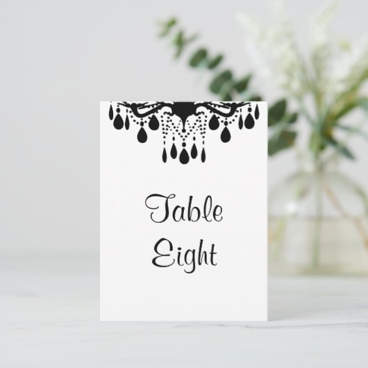 Grand Ballroom Tafelnummer (wit) (Staand voorkant)
