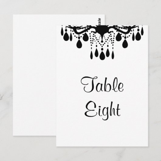 Grand Ballroom Tafelnummer (wit) (Voorkant / Achterkant)