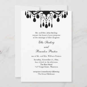 Grand Ballroom Wedding Invitation 1 (wit) Kaart