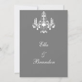 Grand Ballroom Wedding Invitation 2 (grijs) Kaart (Achterkant)