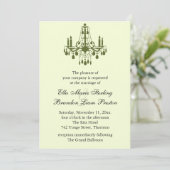 Grand Ballroom Wedding Invitation 2 (groen) Kaart (Staand voorkant)