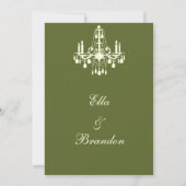 Grand Ballroom Wedding Invitation 2 (groen) Kaart (Achterkant)