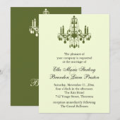 Grand Ballroom Wedding Invitation 2 (groen) Kaart (Voorkant / Achterkant)