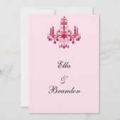 Grand Ballroom Wedding Invitation 2 (rood) Kaart (Achterkant)
