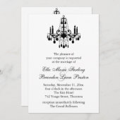 Grand Ballroom Wedding Invitation 2 (wit) Kaart (Voorkant / Achterkant)