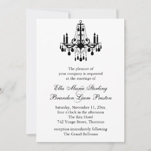 Grand Ballroom Wedding Invitation 2 (wit) Kaart