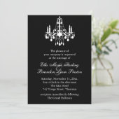 Grand Ballroom Wedding Invitation 2 (zwart) Kaart (Staand voorkant)