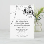 Grand Ballroom Wedding Invitation 3 (wit) Kaart (Staand voorkant)