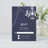 Grand Ballroom Wedding RSVP in Blue (Staand voorkant)