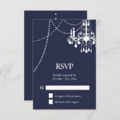 Grand Ballroom Wedding RSVP in Blue (Voorkant / Achterkant)