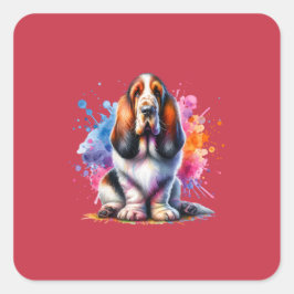 Grand Basset Griffon Vendeen Hond Vierkante Sticker