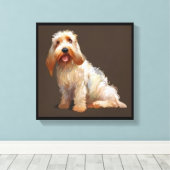 Grand Basset Griffon Vendeen - Portret voor honden Canvas Afdruk (Insitu (Houten vloer))