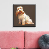 Grand Basset Griffon Vendeen - Portret voor honden Canvas Afdruk (Insitu (Woonkamer))