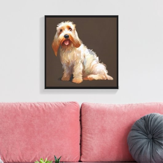 Grand Basset Griffon Vendeen - Portret voor honden Canvas Afdruk (Insitu (Woonkamer))