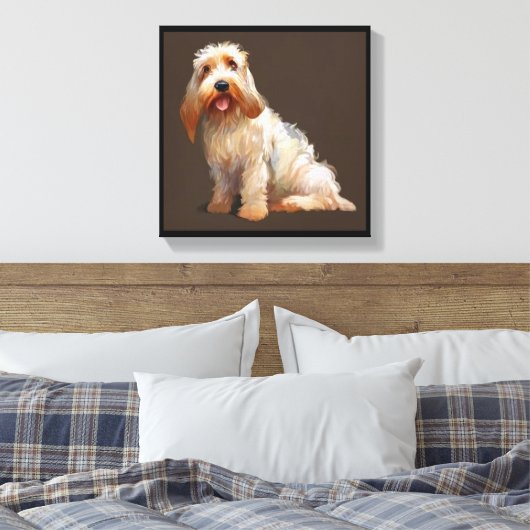 Grand Basset Griffon Vendeen - Portret voor honden Canvas Afdruk (Insitu (Slaapkamer))