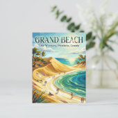 Grand Beach Canada -> Grote Strand Canada Briefkaart (Staand voorkant)