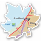 Grand Bend Ontario Map Sticker (Voorkant)
