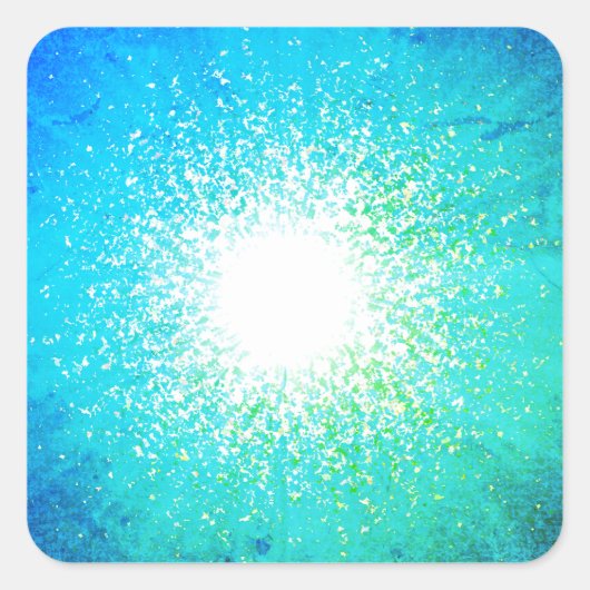 Grand Bleu Vierkante Sticker (Voorkant)