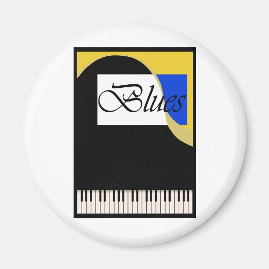 Grand Blues Piano Magneet (Voorkant)