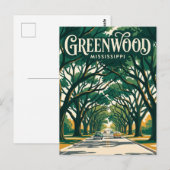 Grand Boulevard Mississippi Briefkaart (Voorkant / Achterkant)