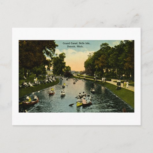 Grand Canal Belle Isle, Detroit, Michigan Briefkaart (Voorkant)