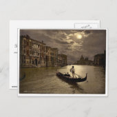 Grand Canal by moonlight, Venetië, Italië Ph Briefkaart (Voorkant / Achterkant)